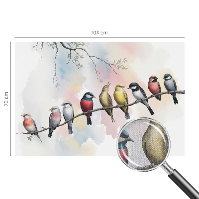 Peel and stick wall mural for bedroom Birds on a branch