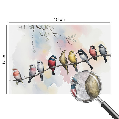 Peel and stick wall mural for bedroom Birds on a branch