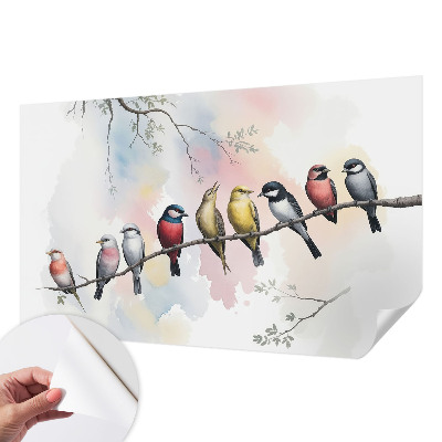 Peel and stick wall mural for bedroom Birds on a branch