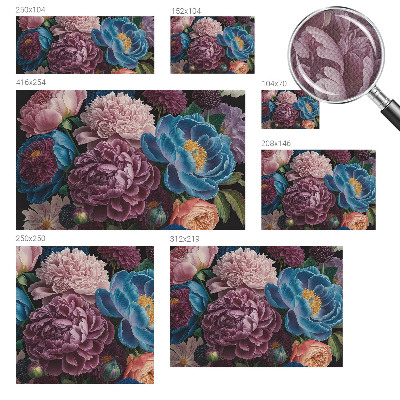 Peel and stick wall mural for kids' room Colorful flowers