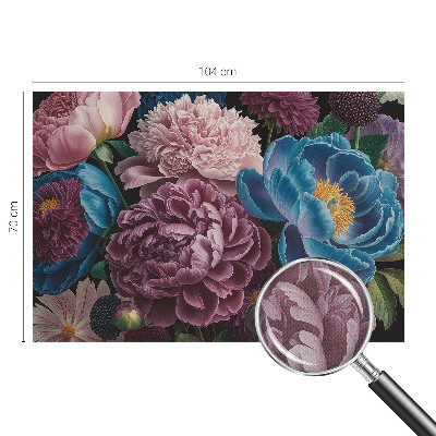 Peel and stick wall mural for kids' room Colorful flowers
