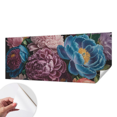 Peel and stick wall mural for kids' room Colorful flowers