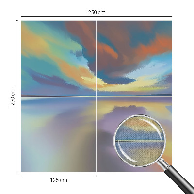 Children's wall mural Rainbow Sunset