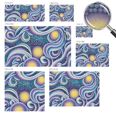Self-adhesive wall mural Colorful swirls