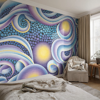 Self-adhesive wall mural Colorful swirls