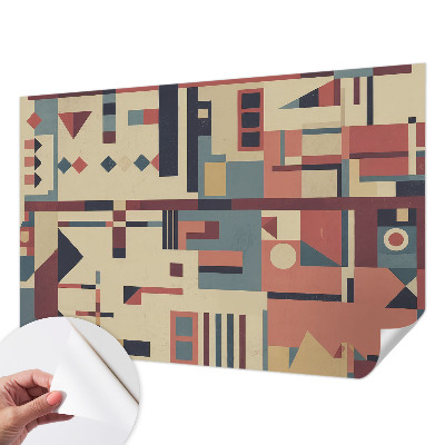 Self-adhesive photo wallpaper with an abstract composition design