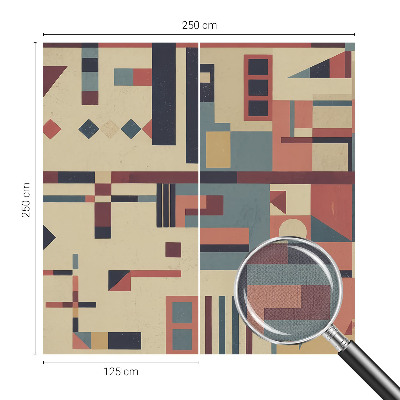 Self-adhesive photo wallpaper with an abstract composition design