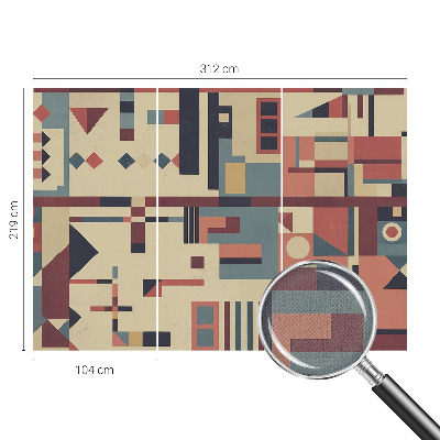 Self-adhesive photo wallpaper with an abstract composition design