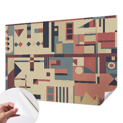 Self-adhesive photo wallpaper with an abstract composition design