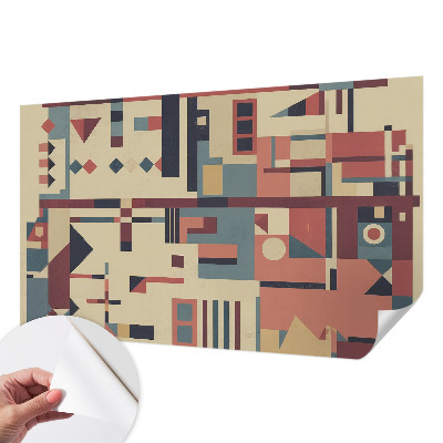 Self-adhesive photo wallpaper with an abstract composition design