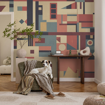 Self-adhesive photo wallpaper with an abstract composition design
