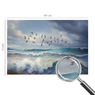 Stick-on wall mural Sea waves