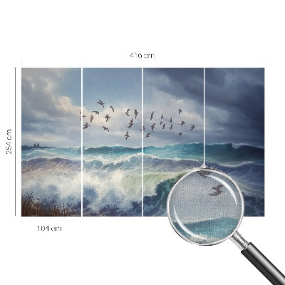 Stick-on wall mural Sea waves