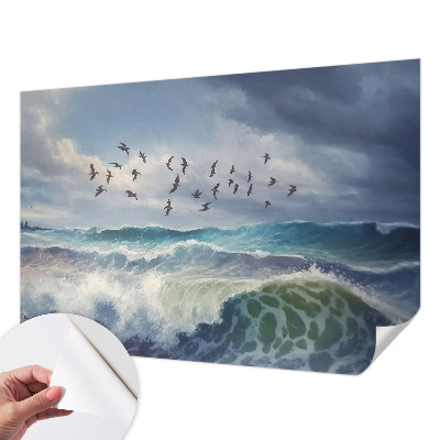 Stick-on wall mural Sea waves