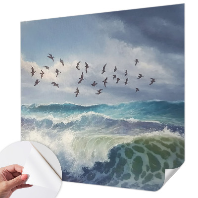 Stick-on wall mural Sea waves