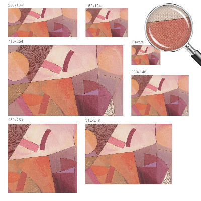 Removable wall mural wallpaper with colorful abstract forms