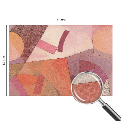 Removable wall mural wallpaper with colorful abstract forms