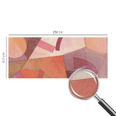 Removable wall mural wallpaper with colorful abstract forms