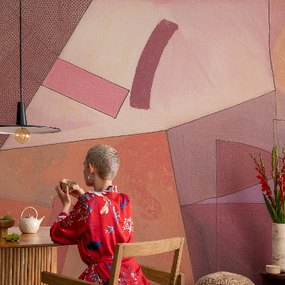 Removable wall mural wallpaper Colorful forms
