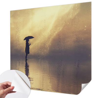 Peel and stick wall mural for kids' room featuring a mysterious scene