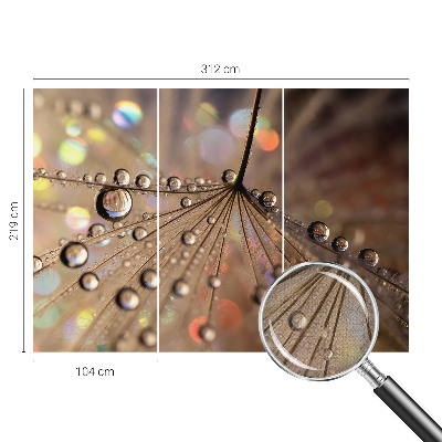 Peel and stick wall mural for living room with a pearl drops pattern