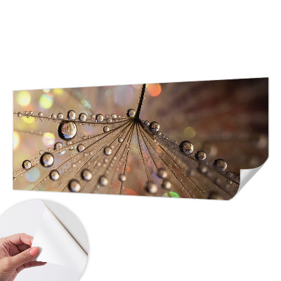 Peel and stick wall mural for living room with a pearl drops pattern