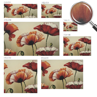 3D wall mural with a joyful poppy design