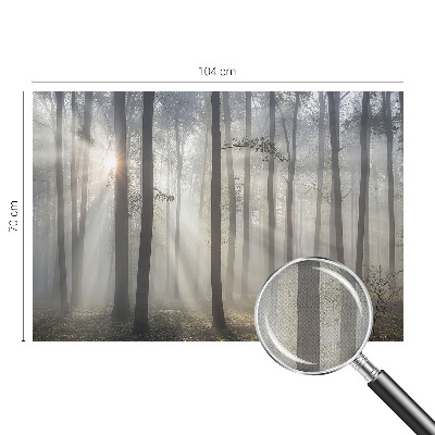 Children's wall mural with an ethereal forest design