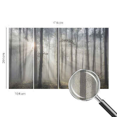 Children's wall mural with an ethereal forest design