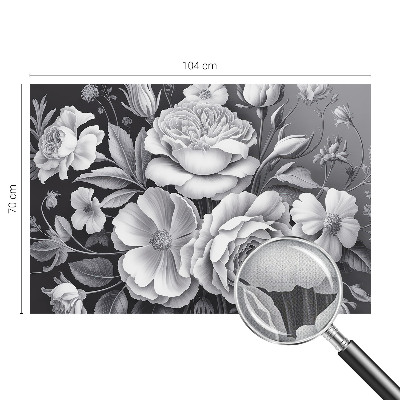 3D photo wallpaper mural Gray flowers