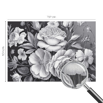 3D photo wallpaper mural Gray flowers