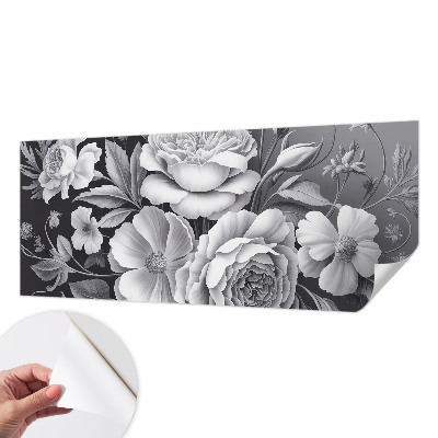 3D photo wallpaper mural Gray flowers