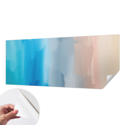 Peel and stick wallpaper mural with a colorful abstract design