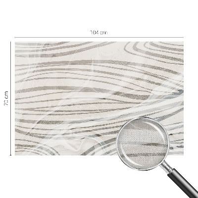 Self-adhesive photo wallpaper with a wavy line pattern