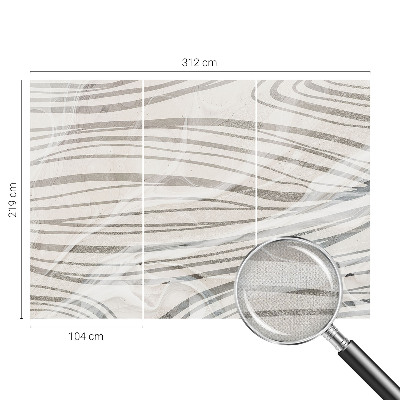 Self-adhesive photo wallpaper with a wavy line pattern