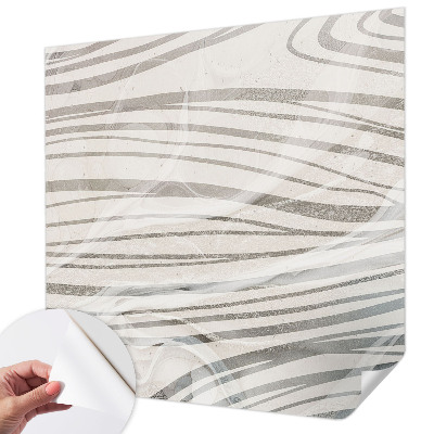 Self-adhesive photo wallpaper with a wavy line pattern