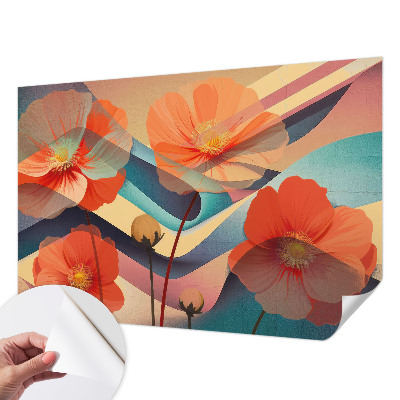 Removable wall mural with the Flowers of the Senses design