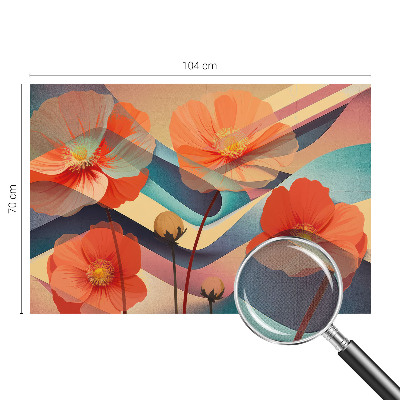Removable wall mural with the Flowers of the Senses design
