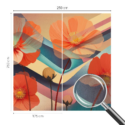 Removable wall mural with the Flowers of the Senses design