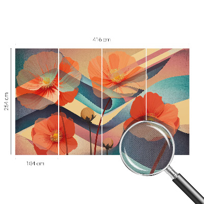 Removable wall mural with the Flowers of the Senses design