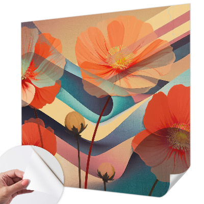 Removable wall mural with the Flowers of the Senses design
