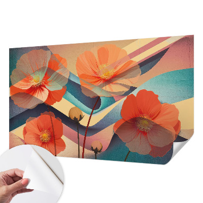 Removable wall mural with the Flowers of the Senses design
