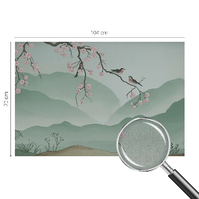 Removable wall mural wallpaper Japanese serenade