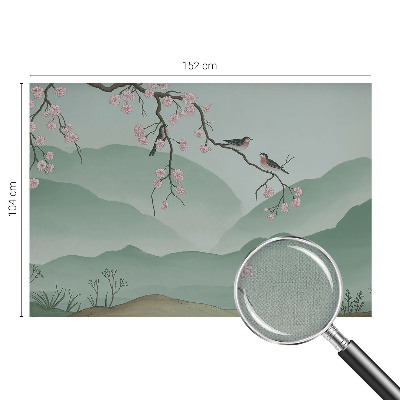 Removable wall mural wallpaper Japanese serenade