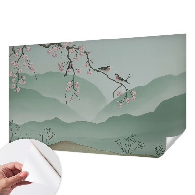 Removable wall mural wallpaper Japanese serenade