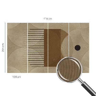 Peel and stick wall mural for kids' room with a geometric Harmony design