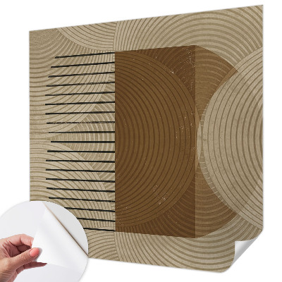 Peel and stick wall mural for kids' room with a geometric Harmony design