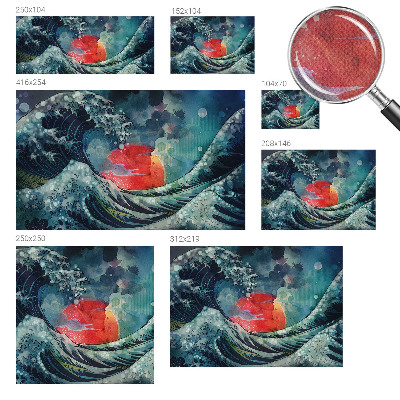 3D photo wallpaper mural with an oceanic east design