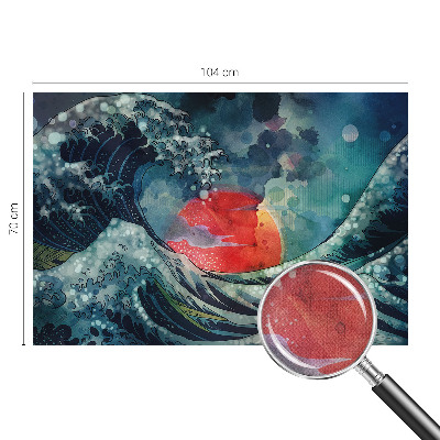 3D photo wallpaper mural with an oceanic east design