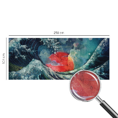 3D photo wallpaper mural with an oceanic east design
